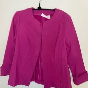Chico's Pink Blazer Lightweight Suit Jacket